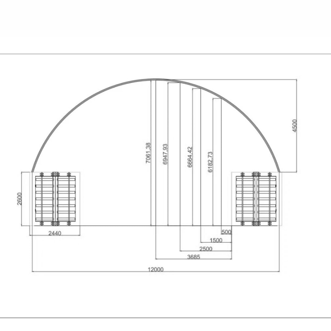 Double Truss 40x40ft Container Canopy